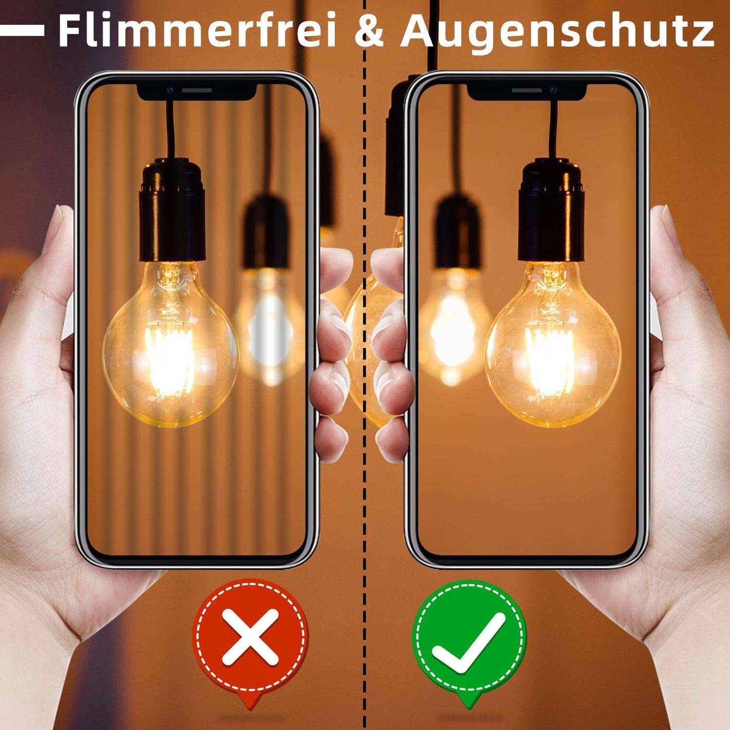 ZMH 6 Stück LED Glühbirne E27 Vintage Lampe - G80 Warmweiss Filament Leuchtmittel 2700K 4W Edison Retro Glühlampe Warmweiß Birne Glas Antike Energiesparlampe für Hotel Haus Café Bar