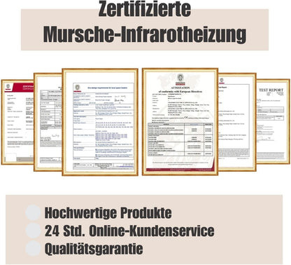 ZMH Infrarotheizung mit Thermostat Infrarot Wandheizung - 450W Elektroheizung mit Fernbedienung Elektrisch Heizung Energiesparend Standgerät Elektroheizkörper Wandmontage Heizgerät