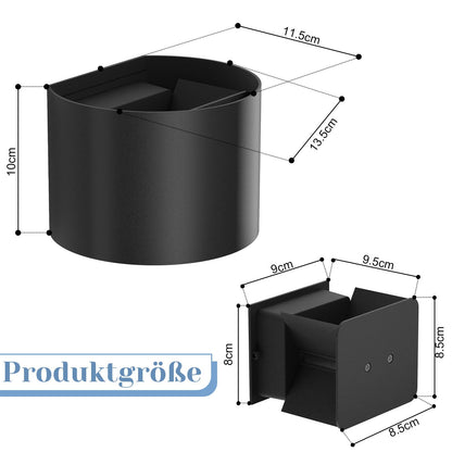ZMH Wandleuchte Aussen LED Wandlampe innen: Außenwandleuchten Schwarz Up Down Außenlampe Wand 5W IP65 Wasserdicht Wandbeleuchtung einstellbar 3000K Warmweiß Außenleuchte für Wohnzimmer Treppenhaus