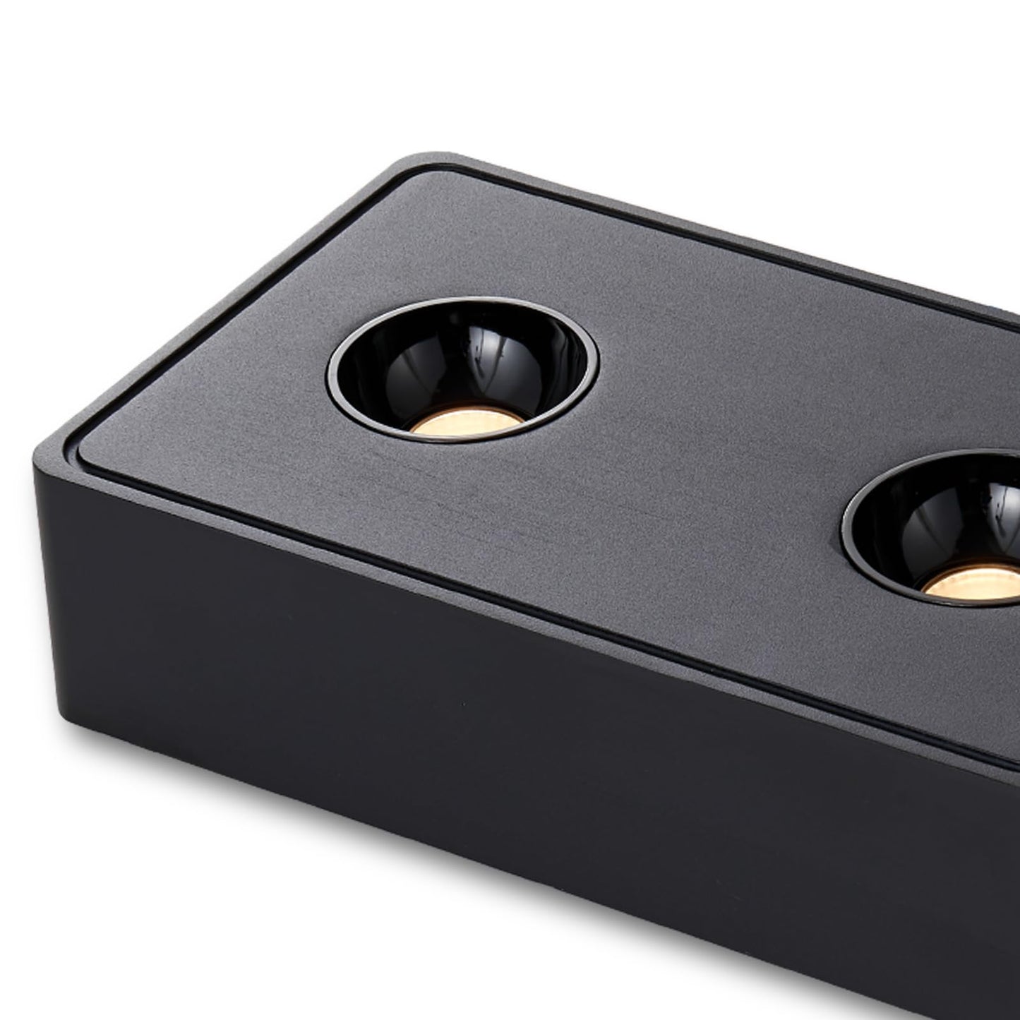 ZMH Spots Deckenleuchte LED Aufputz - Schwarz Aufbaustrahler mit 2 Flammig Deckenspots 14W Warmwei? Deckenstrahler Eckig Modern Spotbaken Flach Aufbauspot f¨¹r K¨¹che Wohnzimmer Esszimmer Korridor Flur