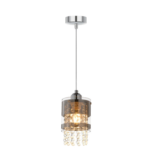 ZMH Pendelleuchte Modern Esstisch Hängelampe: 1 Flammig E27 Glas Hängeleuchte 150CM Max Höhenverstellbar Design Kristall Pendellampe für Wohnzimmer Schlafzimmer Küche Esszimmer Ohne Leuchtmittel