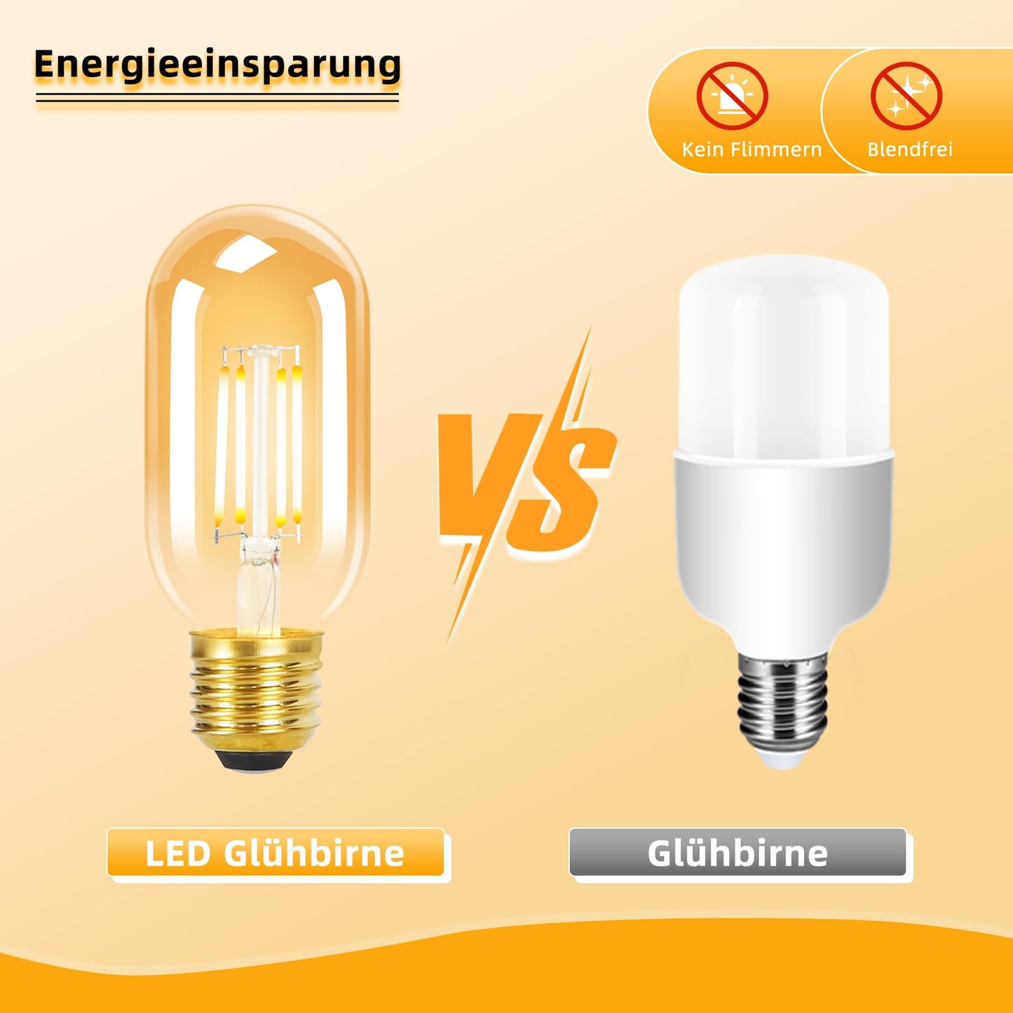 ZMH 4er pack E27 LED Warmweiss Vintage Glühbirnen - T45 LED Leuchtmittel Lampe E27 Birnen Edison 4W 2700K Energiesparlampe Light Bulbs Glühlampen Filament Retro Glas 360° Abstrahlwinkel