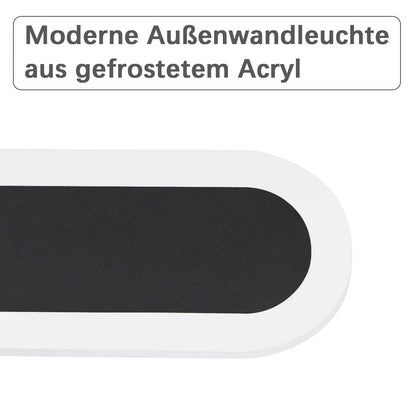 ZMH LED Wandleuchte Aussen Wandlampe: 100cm Schwarz Villa Außenlampe IP65 Wasserdicht Lang Außenleuchte Modern 21W Wandbeleuchtung Außenwandleuchte für Bad Schlafzimmer Garten Treppenhaus Terrasse