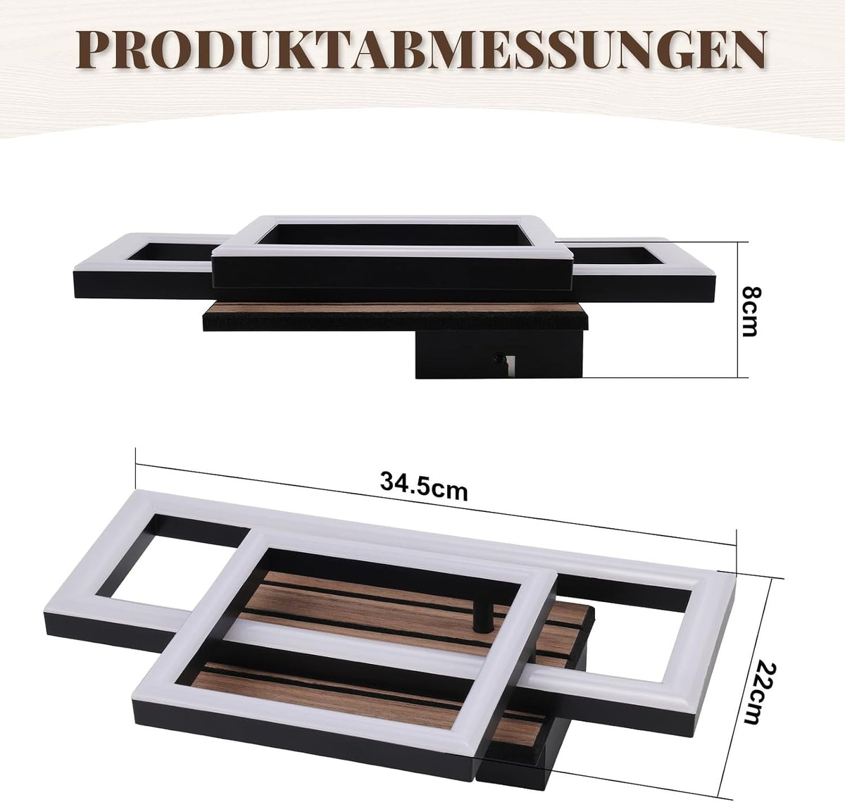 ZMH LED Deckenleuchte Modern Deckenlampe 14W Küchenlampe 3000K Warmweiß