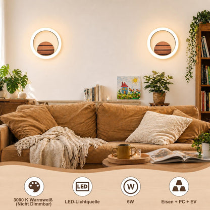 ZMH LED Wandlampe Innen Wandleuchte Flurlampe Klein 20CM Modern Design