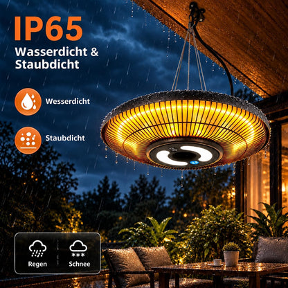 ZMH Infrarotheizung Heizstrahler Deckenmontage Outdoor 2000 Watt Mit
