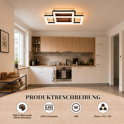 ZMH LED Deckenleuchte Modern Deckenlampe 14W Küchenlampe 3000K Warmweiß