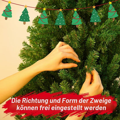 ZMH Künstlicher Weihnachtsbaum 210 cm - Spritzguss Mix aus naturgetreuem PVC
