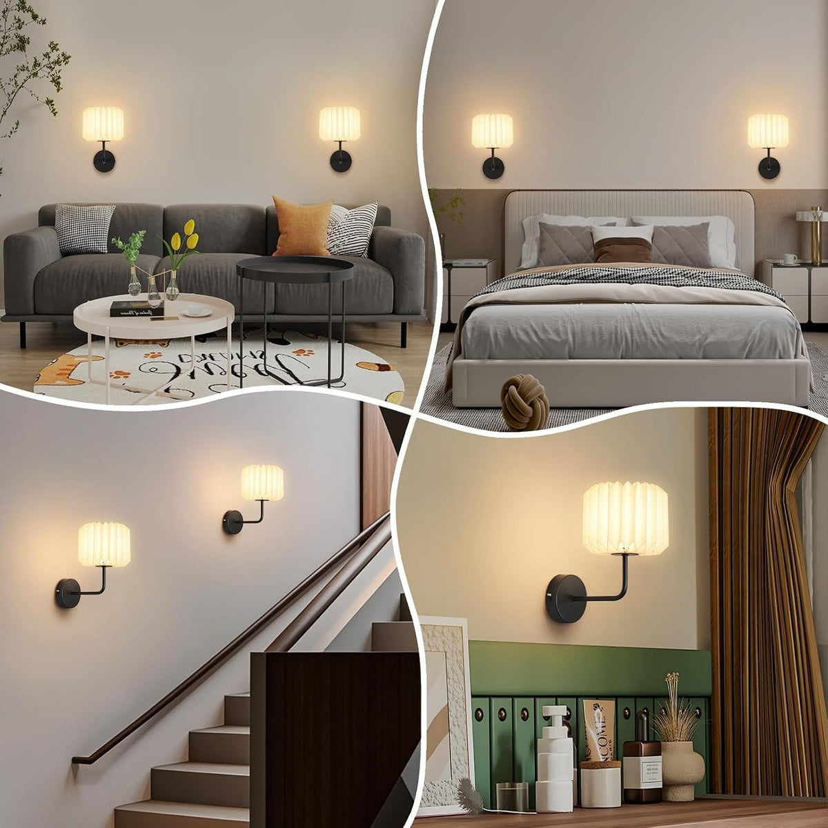 ZMH Wandleuchte Innen Wandlampe Schlafzimmer - Vintage Flur Wandbeleuchtung