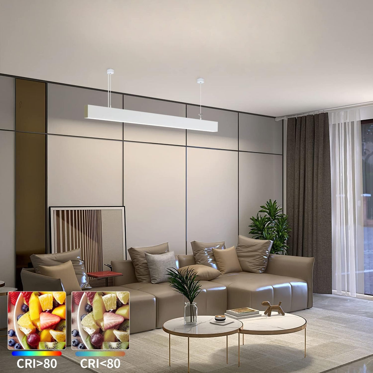 ZMH LED Pendelleuchte Esstisch Hängelampe Dimmbar - Modern Weiss