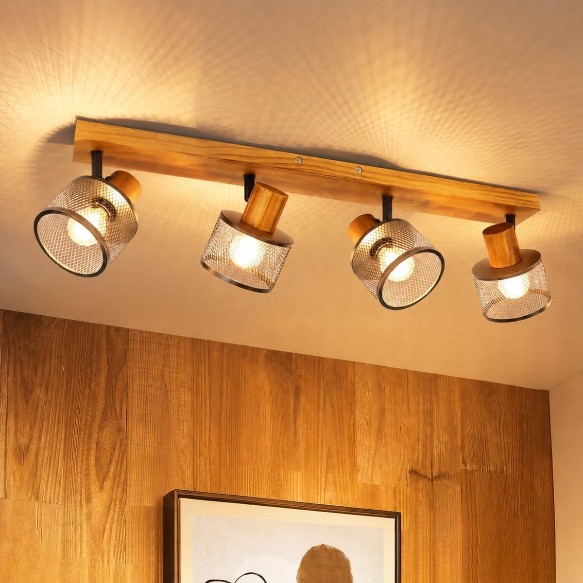 ZMH Deckenstrahler 4-1 Flammig Deckenlampe Vintage Spots Deckenleuchte Küche