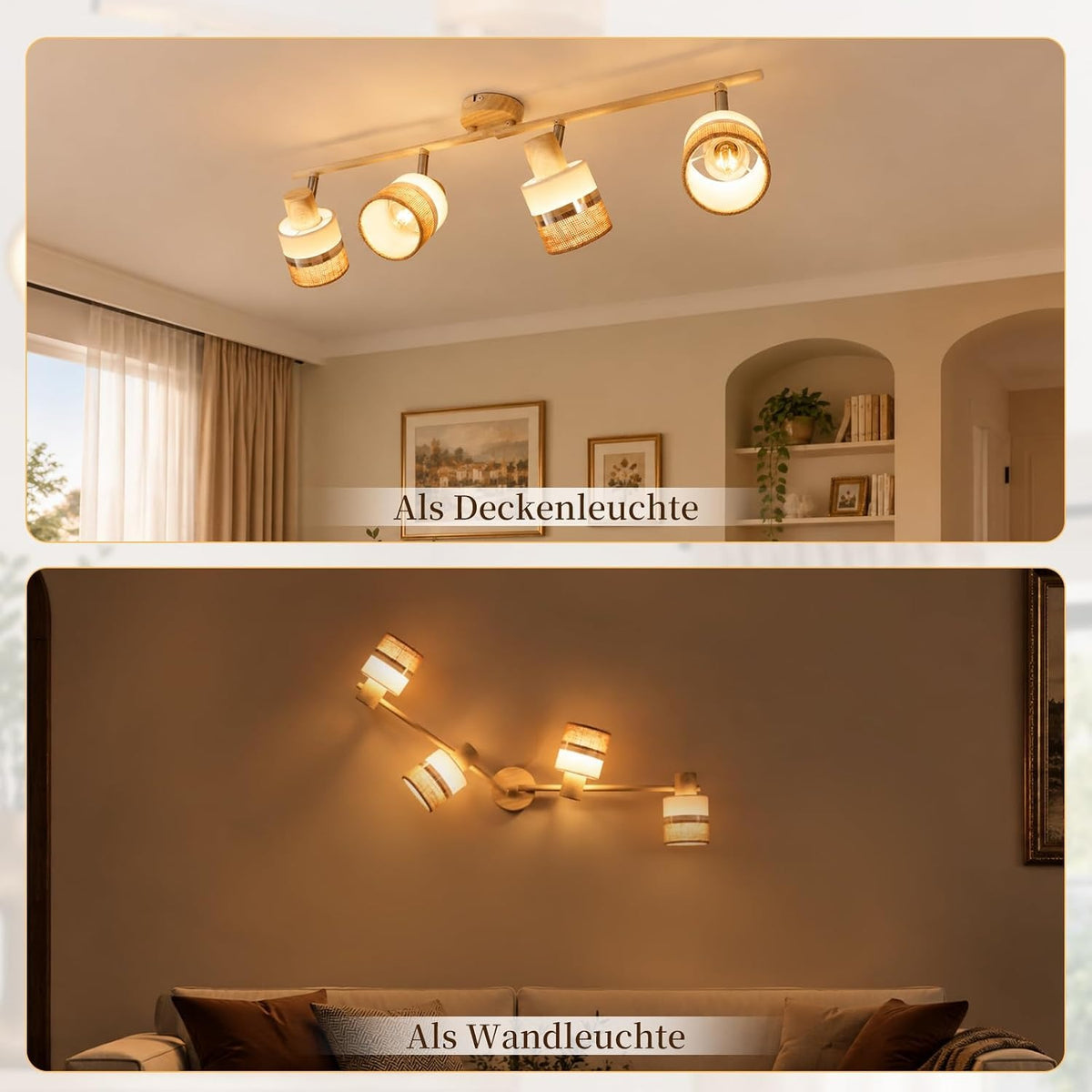 ZMH Deckenstrahler 4-1 Flammig LED Küchenlampe Deckenleuchte E14