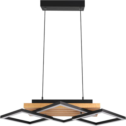 ZMH Pendelleuchte Esstisch Hängelampe Holz Esszimmerlampe Moderne Dimmbar