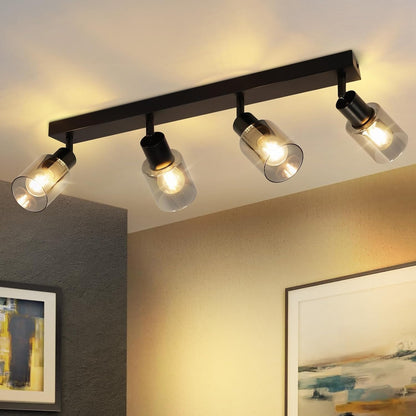 ZMH Deckenstrahler 1-4 Flammig Deckenlampe E14: Vintage Deckenleuchte