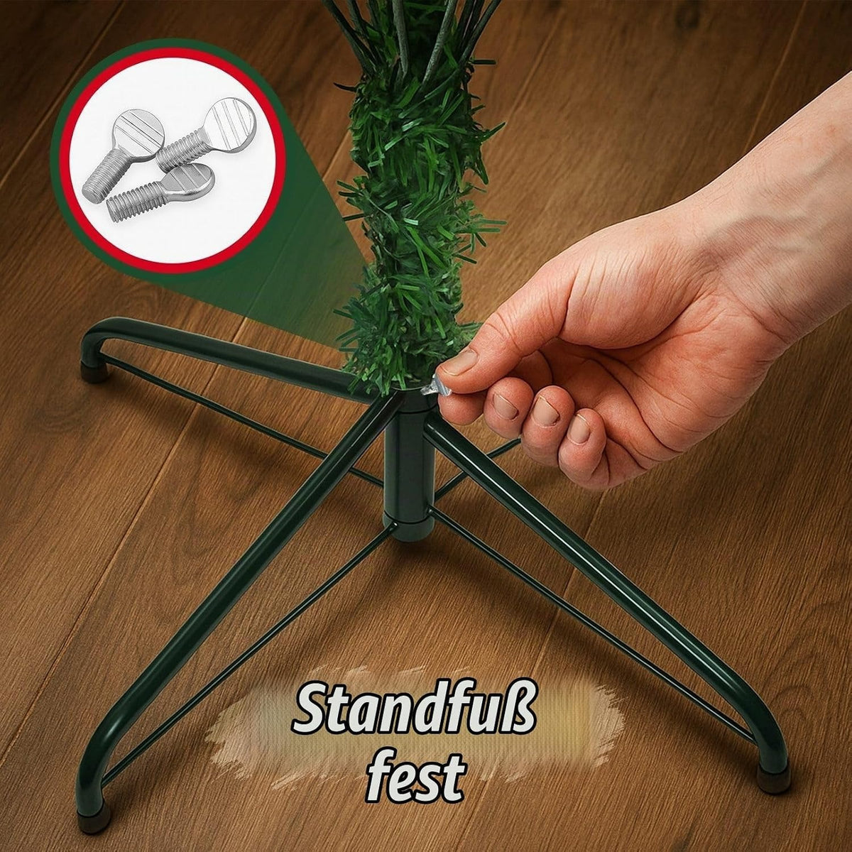 ZMH Künstlicher Weihnachtsbaum 210 cm - Spritzguss Mix aus naturgetreuem PVC