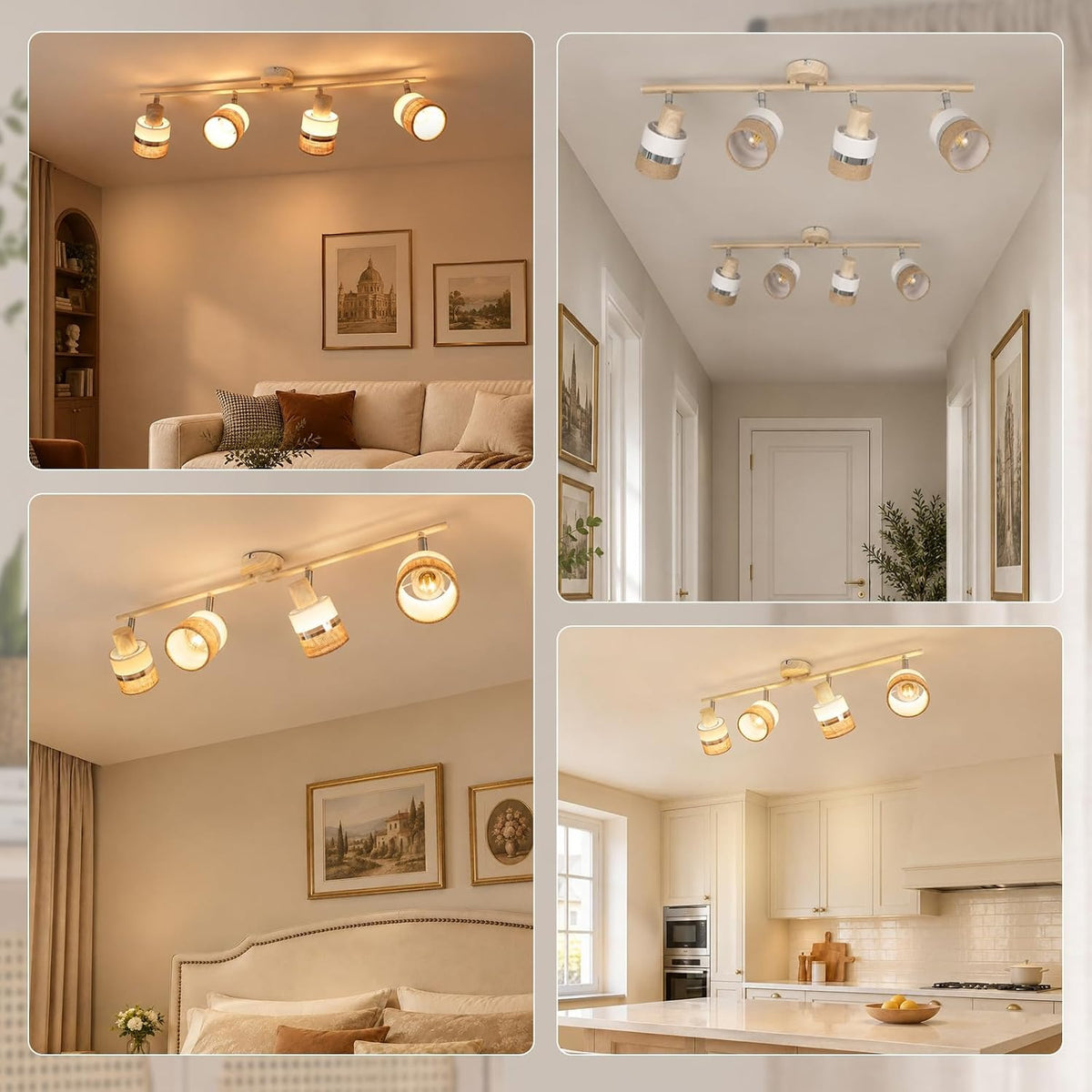 ZMH Deckenstrahler 4-1 Flammig LED Küchenlampe Deckenleuchte E14