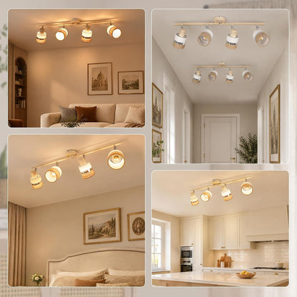 ZMH Deckenstrahler 4-1 Flammig LED Küchenlampe Deckenleuchte E14