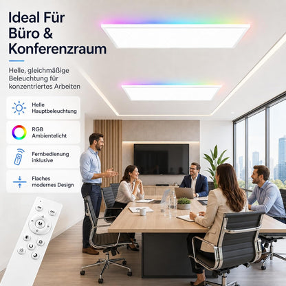 ZNM LED Panel 120x30 Cm Weiß, LED Deckenleuchte 36 W, Deckenlampe Wohnzimmer