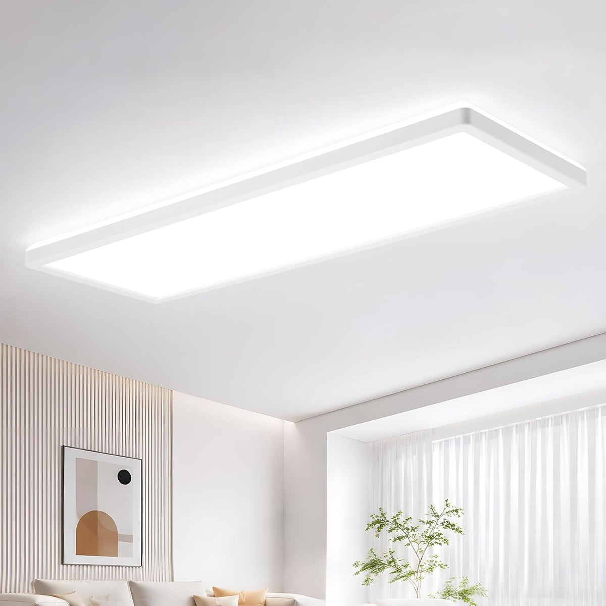 ZMH LED Deckenlampe Flach Weiß Deckenleuchte Rechteckige Küchenlampe