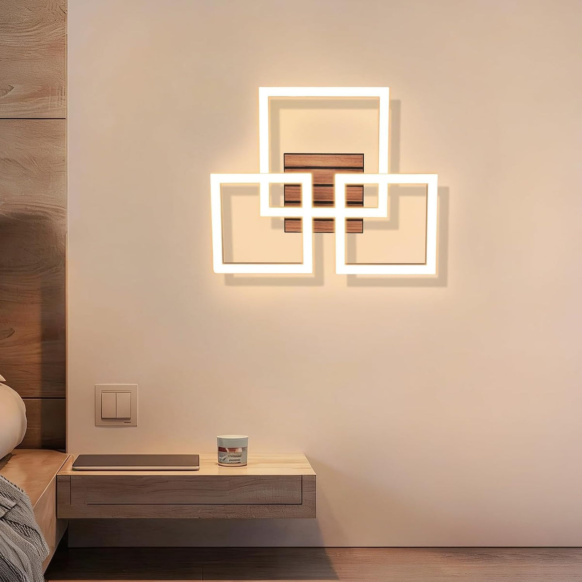 ZMH LED Deckenleuchte Schlafzimmer Deckenlampe 21W Schwarz Küchenlampe