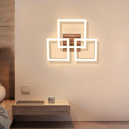 ZMH LED Deckenleuchte Schlafzimmer Deckenlampe 21W Schwarz Küchenlampe