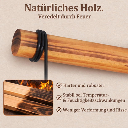 ZMH Vintage Deckenlampe Wohnzimmer Holz Deckenleuchte im Industrial Design