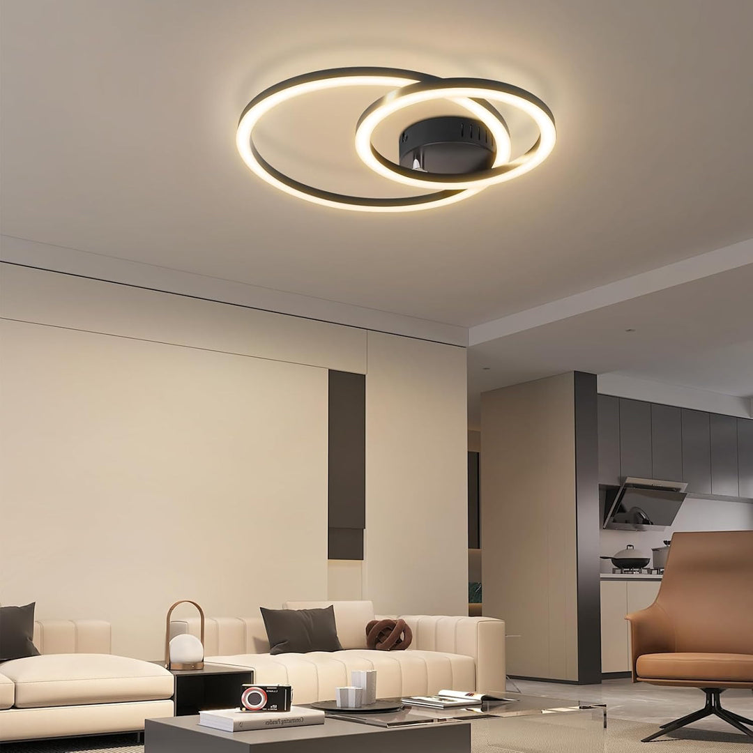 ZMH LED Deckenlampe Wohnzimmer Deckenleuchte 40cm - 23W Küchenlampe | 3000K Warmweiß