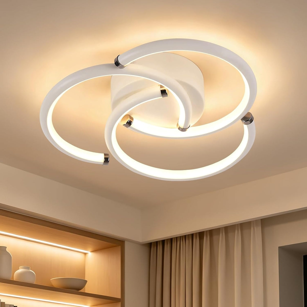 ZMH Deckenlampe Küche LED Deckenleuchte 24W 3000K Schlafzimmerlampe