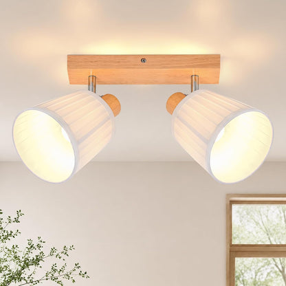 ZMH Deckenstrahler 1-4 Flammig Deckenlampe Holz Flurlampe Deckenspots