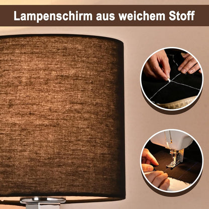 ZMH Wandlampe Innen Wandleuchte Schwarz Schlafzimmer Rund Wandstrahler