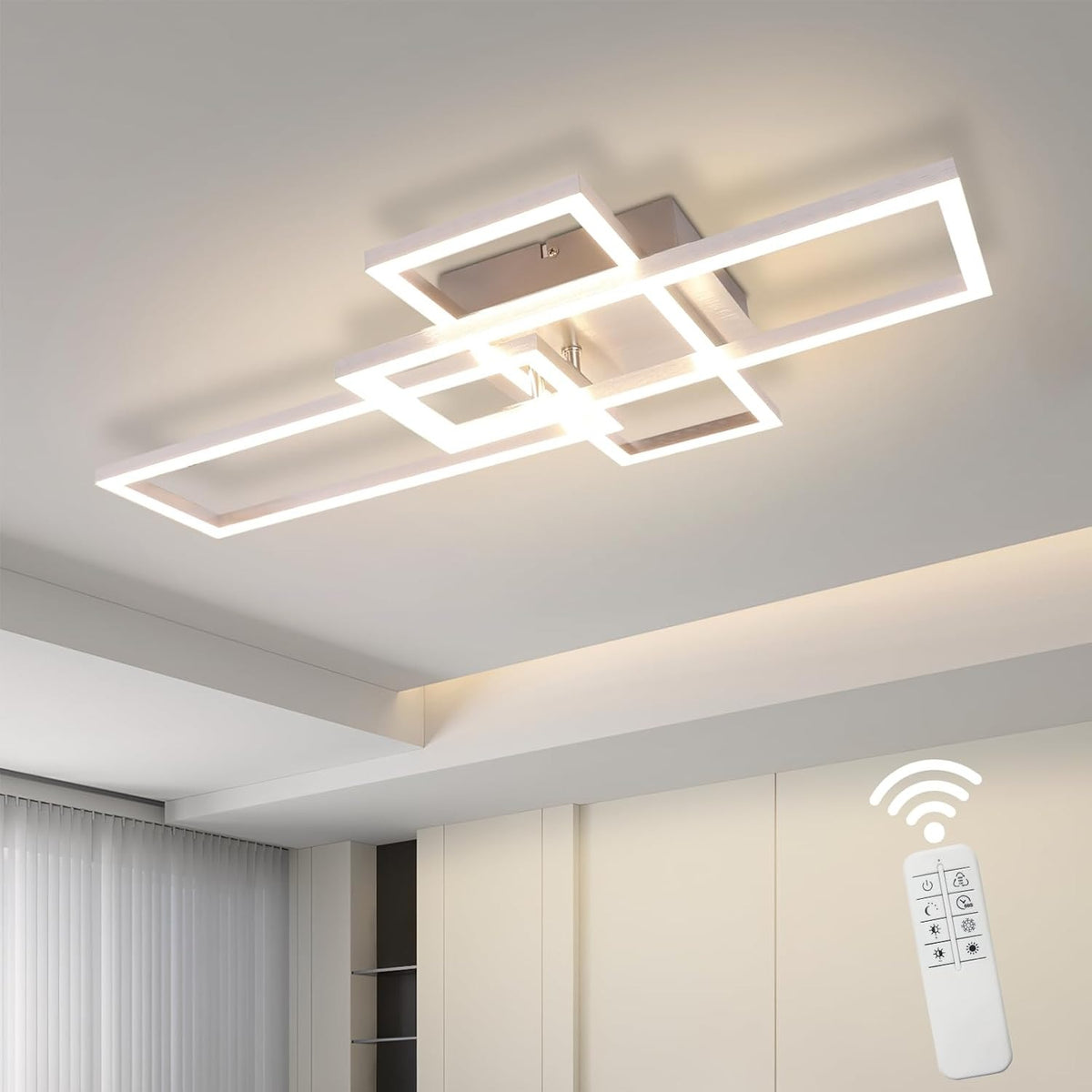 ZMH LED Deckenlampe Wohnzimmer Deckenleuchte: 36W Wohnzimmerlampe mit