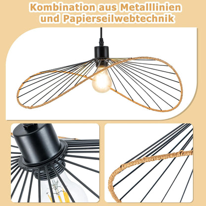 ZMH Hängeleuchte Schwarz Pendelleuchte Esstisch 2er Wohnzimmerlampe