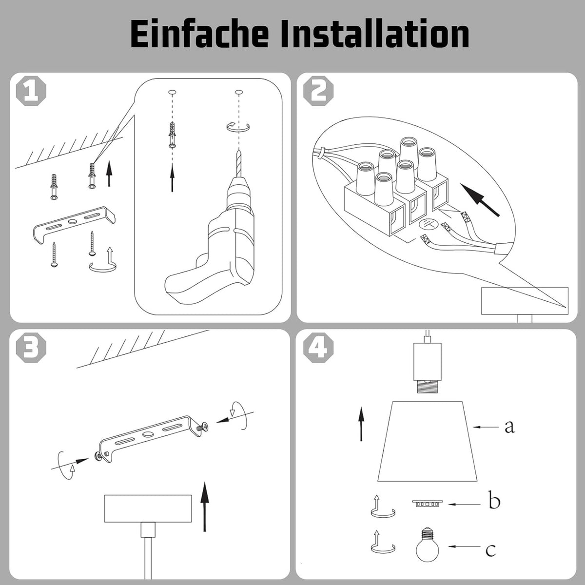 ZMH Hängelampe Vintage Esszimmer Pendelleuchte: 2er Industrial Hängeleuchte Ø20cm Schwarz Metall E27 Esstischlampe Retro Esszimmerlampe 1 Flammig Pendellampe für Küche Schlafzimmer Wohnzimmer Flur Bar