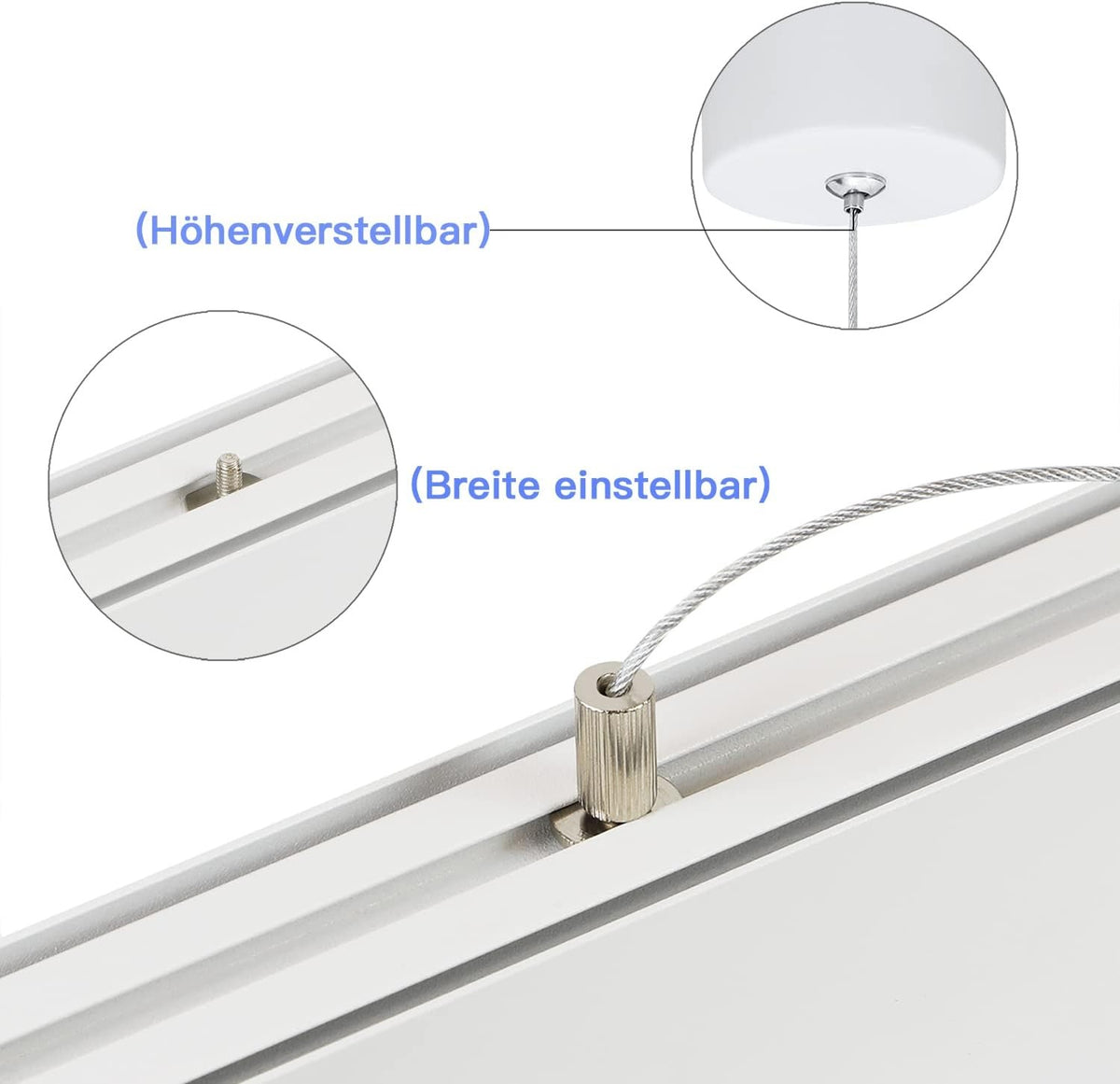 ZMH LED Pendelleuchte Esstisch Hängelampe Dimmbar - Modern Weiss