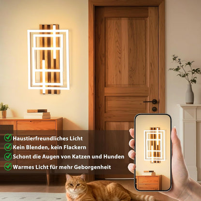 ZMH Deckenlampe LED Deckenleuchte Küche 41W Küchenlampe Schwarz Wohnzimmer
