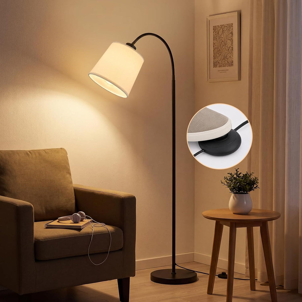 Stehlampe Wohnzimmer Bogenlampe 160 cm Stehleuchte 360° drehbarem