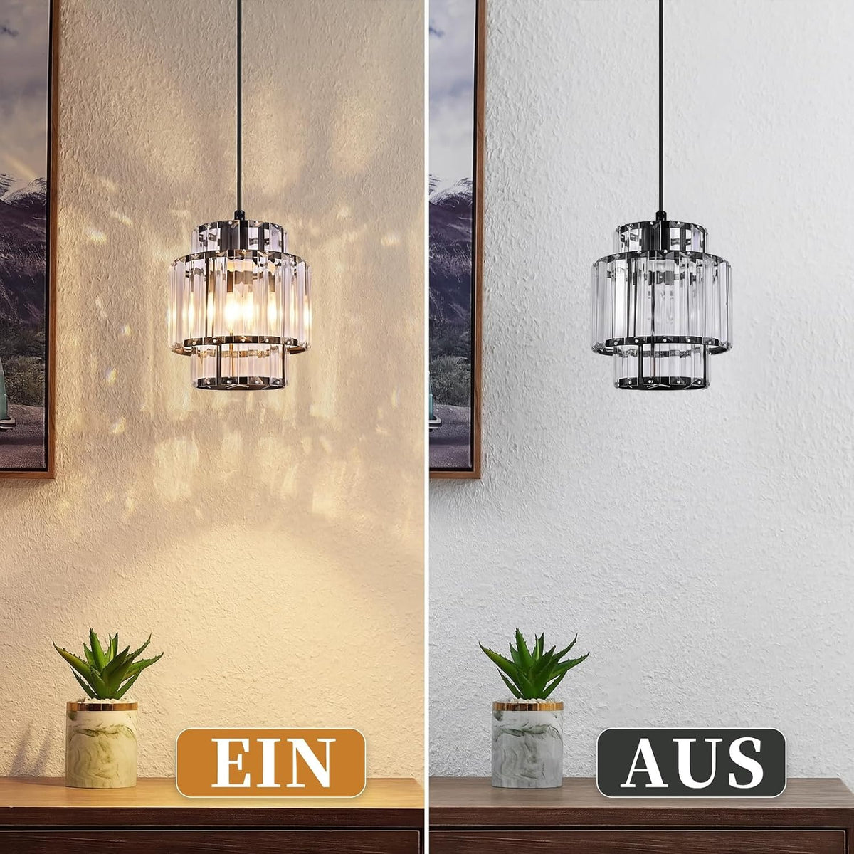 ZMH Pendelleuchte Esstisch Hängelampe Esstisch Pendelleuchte 1 Flammig -E27