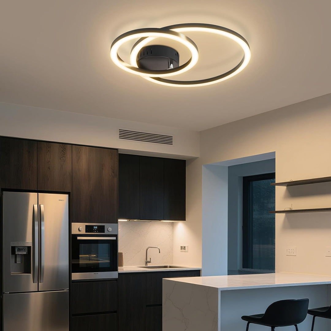 ZMH LED Deckenlampe Wohnzimmer Deckenleuchte 40cm - 23W Küchenlampe | 3000K Warmweiß