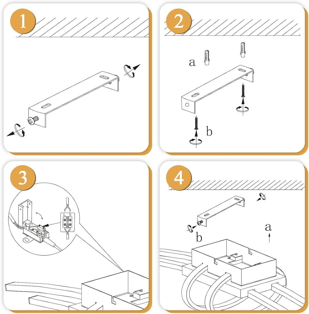 ZMH LED Deckenlampe Wohnzimmer Holz Deckenleuchte Schwarz Wohnzimmerlampe
