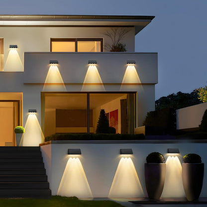 ZMH Solarlampen für Außen Garten 4ER Solar Wandleuchte Aussen Wand LED