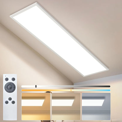 ZMH  LED Deckenleuchte 100x25cm-120x30cm Deckenlampe Panel Stufenlos Dimmbar Weiß