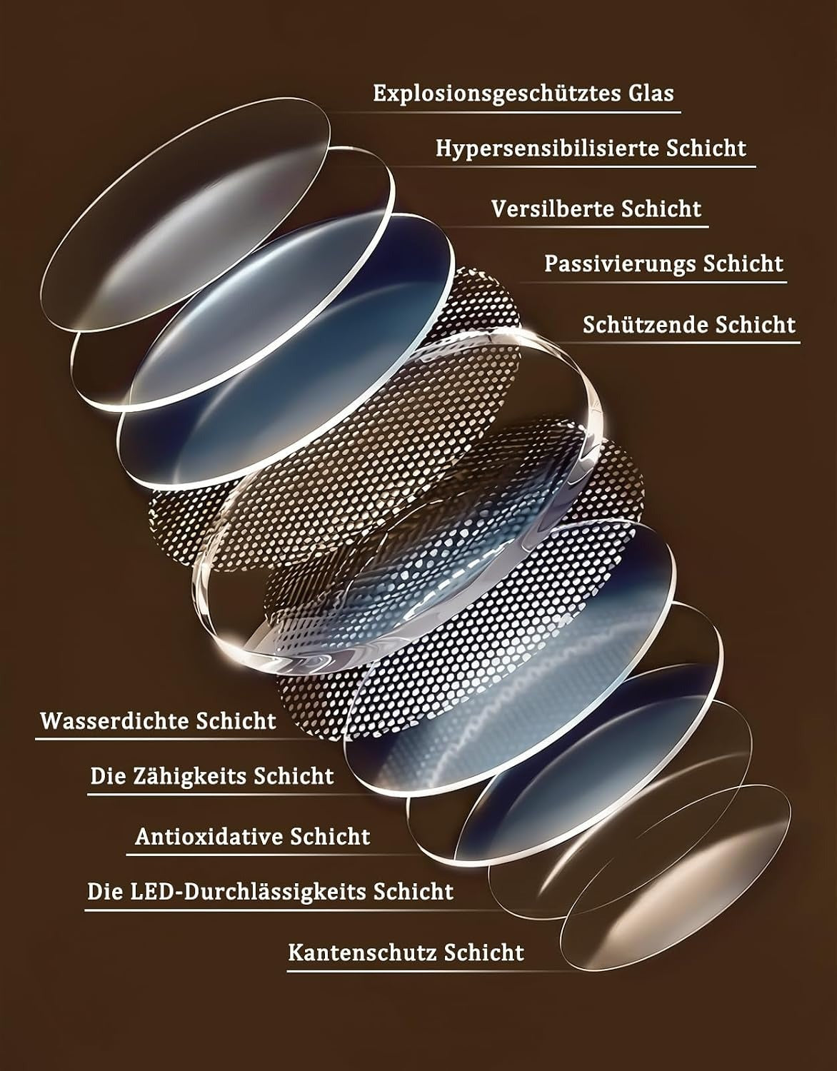 ZMH Oval Badspiegel Mit Beleuchtung,50x80 cm LED Bad Wand Spiegel Ovale