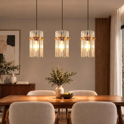 ZMH Hängelampe 5 Flammig Pendelleuchte Glas Hängeleuchte Modern