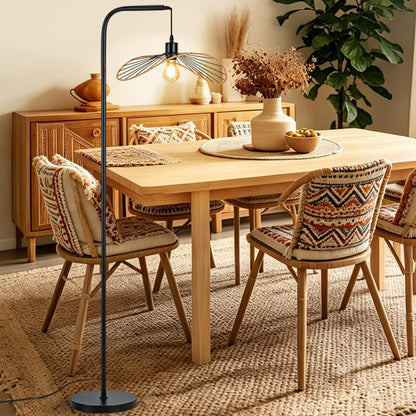 ZMH Stehlampe Schwarz Leselampe Wohnzimmer Standleuchte