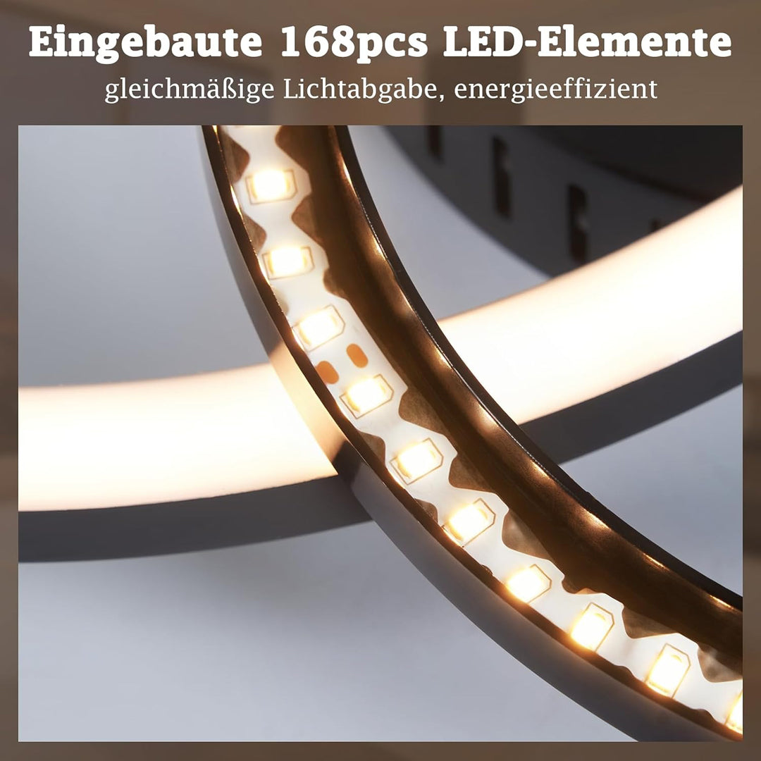 ZMH LED Deckenlampe Wohnzimmer Deckenleuchte 40cm - 23W Küchenlampe | 3000K Warmweiß