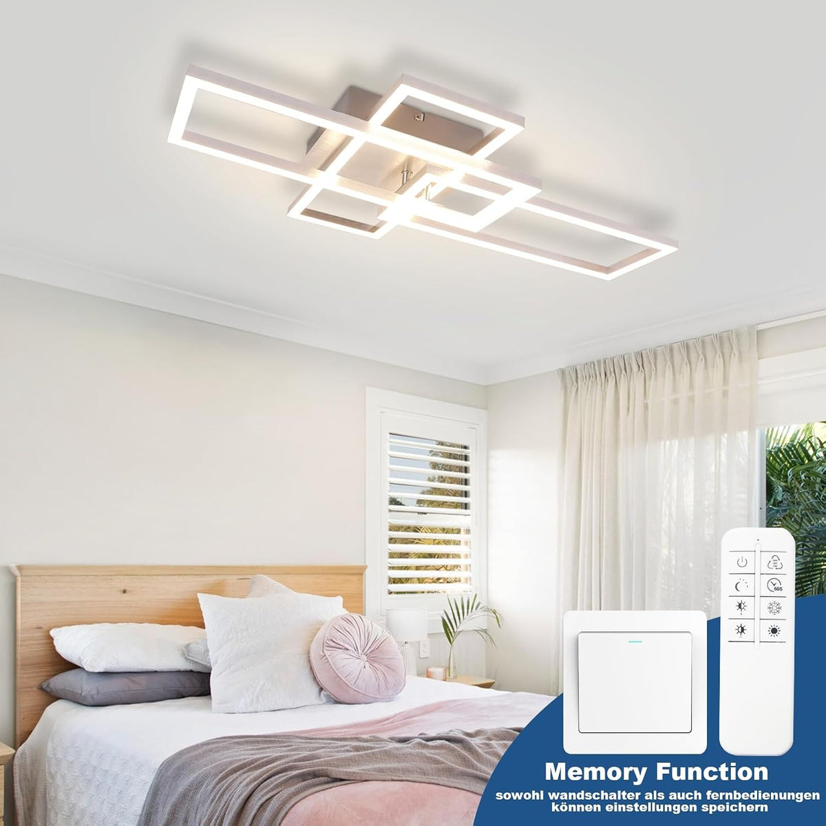 ZMH LED Deckenlampe Wohnzimmer Deckenleuchte: 36W Wohnzimmerlampe mit