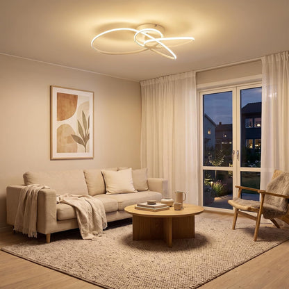 ZMH LED Deckenlampe Wohnzimmer Deckenleuchte 30W Modern Schlafzimmerlampe