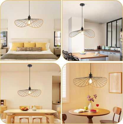ZMH Hängeleuchte Schwarz Pendelleuchte Esstisch 2er Wohnzimmerlampe