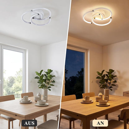 ZMH Deckenlampe Küche LED Deckenleuchte 24W 3000K Schlafzimmerlampe