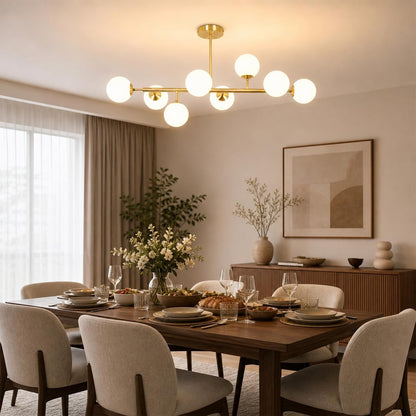 ZMH Deckenlampe 8 Flammig Wohnzimmer Deckenleuchte Schlafzimmer Modern G9